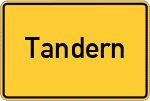 Place name sign Tandern