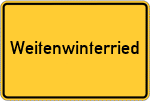 Place name sign Weitenwinterried