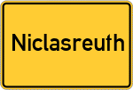 Place name sign Niclasreuth