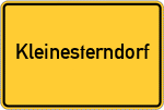 Place name sign Kleinesterndorf, Kreis Ebersberg, Oberbayern
