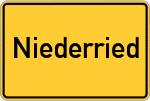 Place name sign Niederried