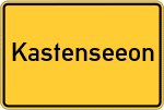 Place name sign Kastenseeon, Kreis Ebersberg, Oberbayern