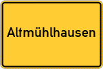 Place name sign Altmühlhausen