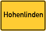 Place name sign Hohenlinden