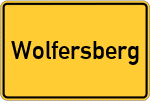 Place name sign Wolfersberg