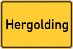 Place name sign Hergolding