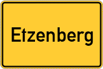 Place name sign Etzenberg