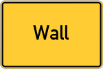 Place name sign Wall