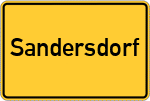 Place name sign Sandersdorf, Bayern