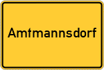 Place name sign Amtmannsdorf