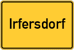 Place name sign Irfersdorf