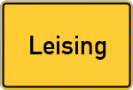 Place name sign Leising