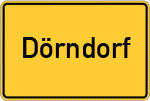 Place name sign Dörndorf, Mittelfranken