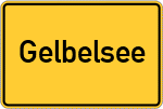 Place name sign Gelbelsee