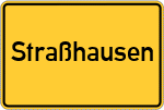 Place name sign Straßhausen