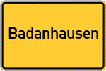 Place name sign Badanhausen