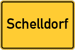 Place name sign Schelldorf