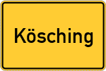 Place name sign Kösching