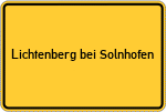Place name sign Lichtenberg bei Solnhofen