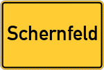 Place name sign Schernfeld