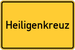 Place name sign Heiligenkreuz