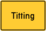 Place name sign Titting