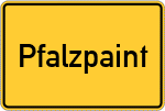 Place name sign Pfalzpaint, Bayern