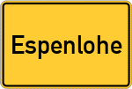 Place name sign Espenlohe