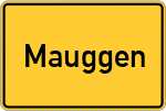 Place name sign Mauggen