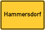 Place name sign Hammersdorf