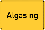 Place name sign Algasing