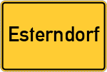 Place name sign Esterndorf, Stadt