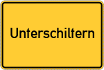 Place name sign Unterschiltern, Stadt