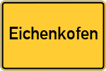 Place name sign Eichenkofen