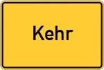 Place name sign Kehr