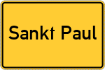 Place name sign Sankt Paul