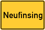 Place name sign Neufinsing
