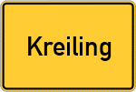 Place name sign Kreiling, Oberbayern