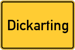Place name sign Dickarting