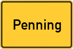 Place name sign Penning