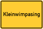 Place name sign Kleinwimpasing, Vils
