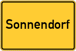 Place name sign Sonnendorf, Vils