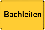 Place name sign Bachleiten