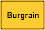 Place name sign Burgrain