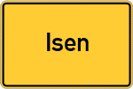 Place name sign Isen