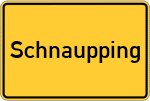 Place name sign Schnaupping