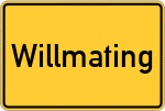 Place name sign Willmating