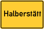 Place name sign Halberstätt