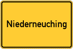 Place name sign Niederneuching