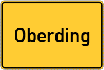 Place name sign Oberding